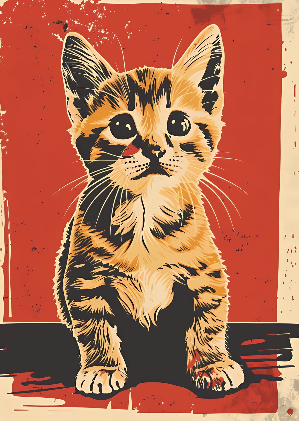 Sevimli Kedi İllüstrasyonu