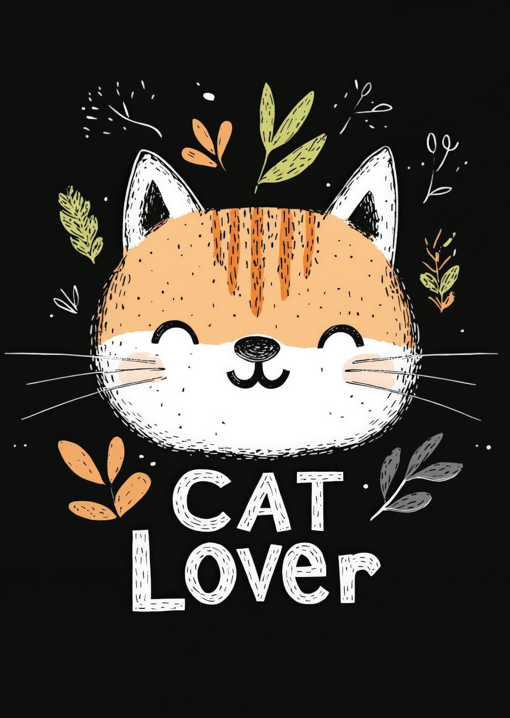 Kedi Sever: Sevimli Kedi İllüstrasyonu