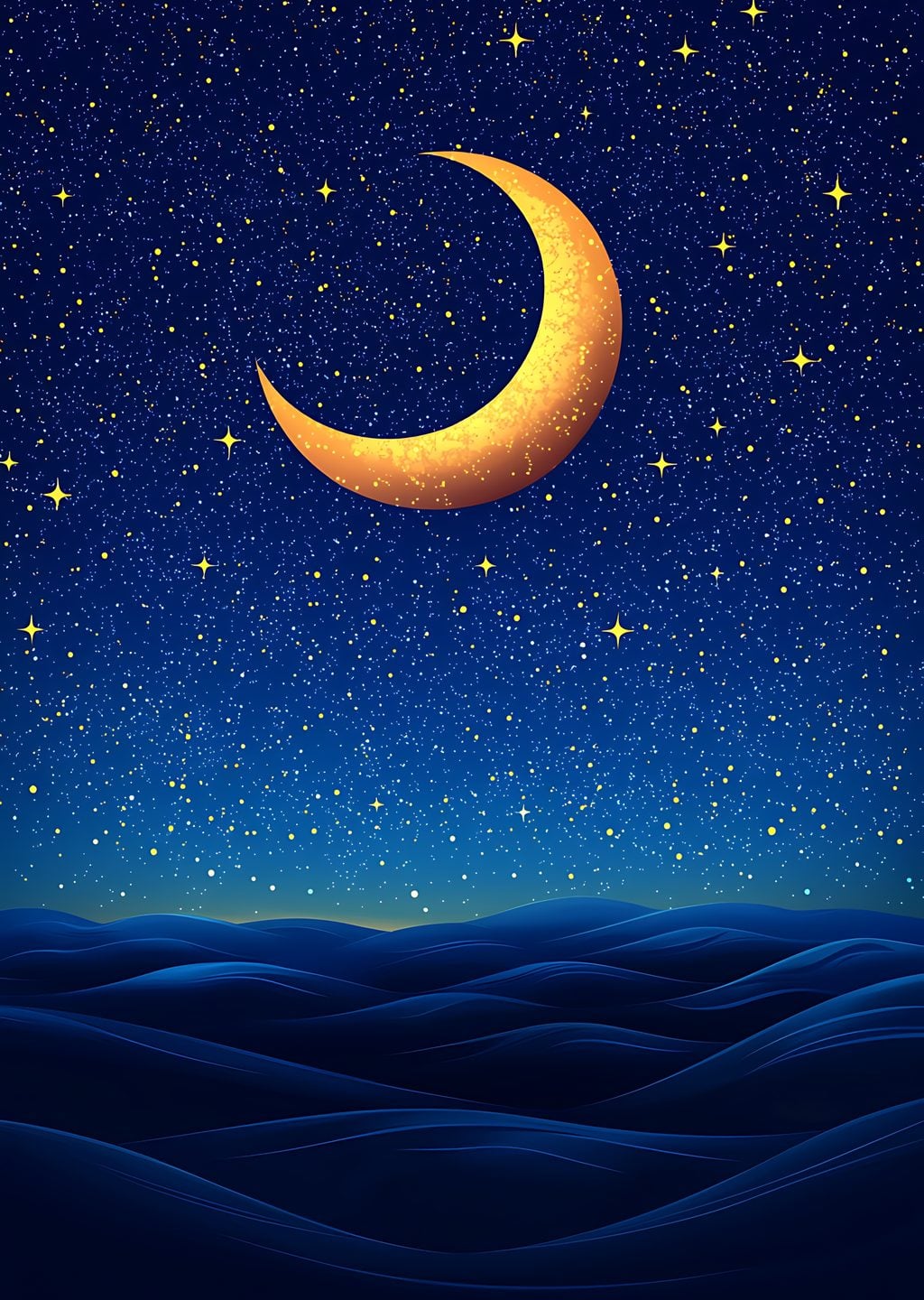 Gece Gökyüzü ve Ay