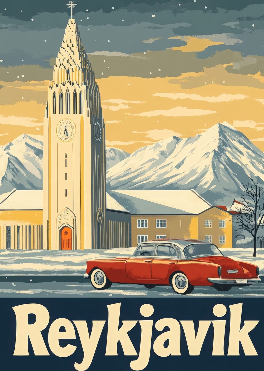 Reykjavik Kış Manzarası