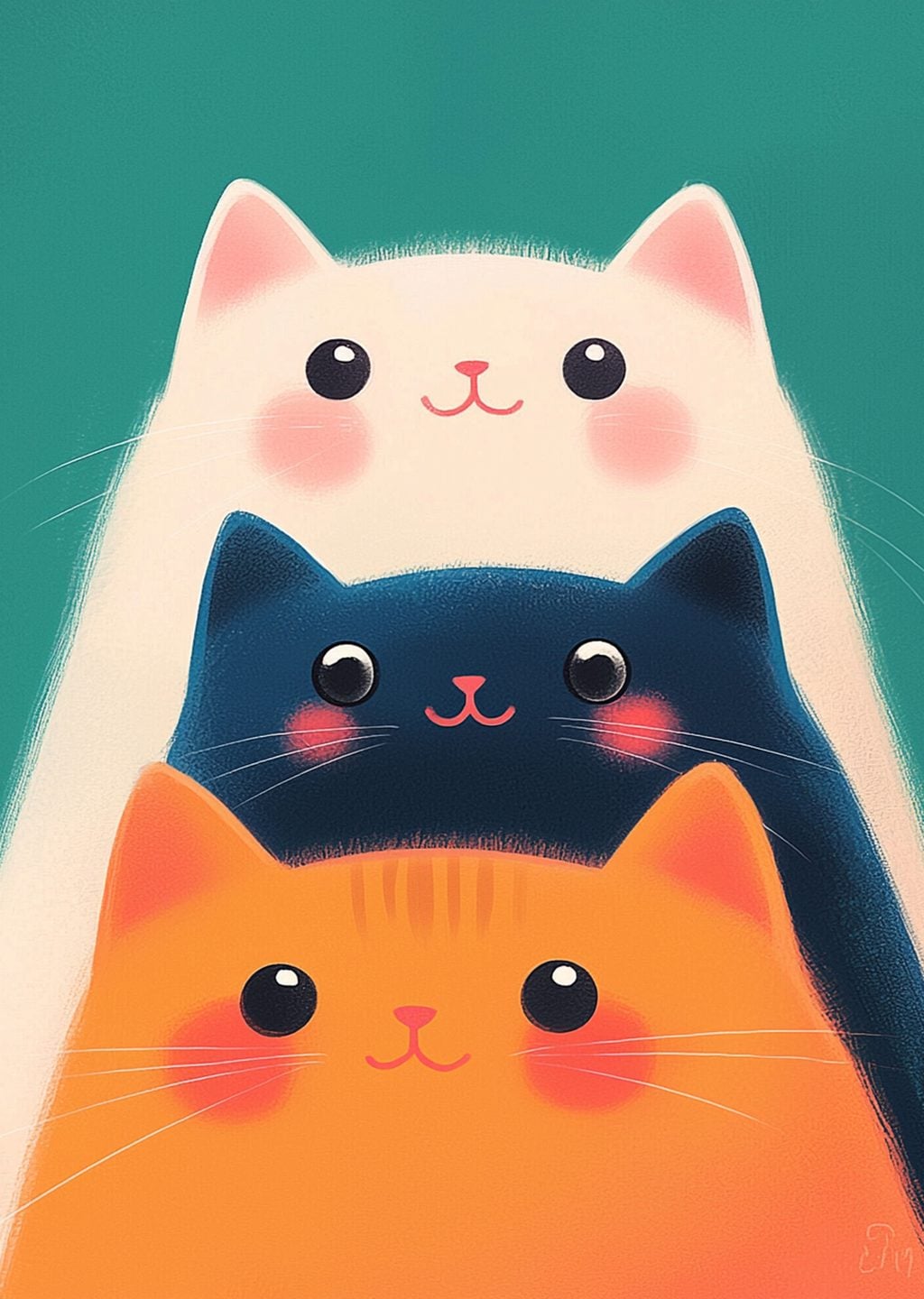 Üç Kawaii Kedi
