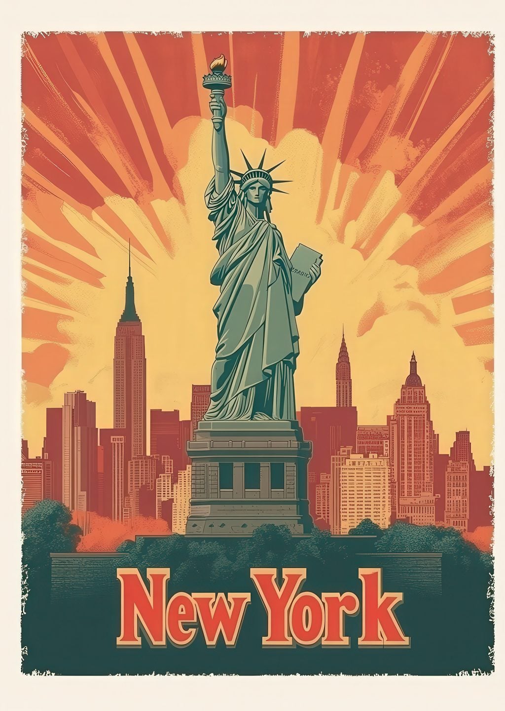 New York: Özgürlük Heykeli ve Manhattan