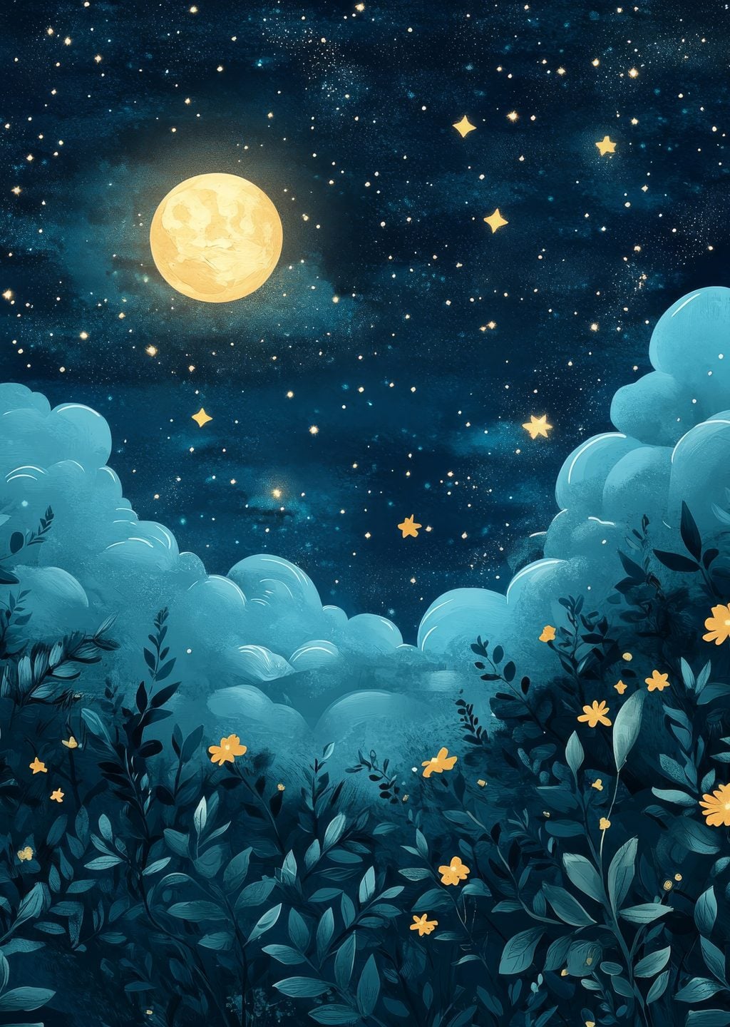 Ay Işığında Gece Manzarası