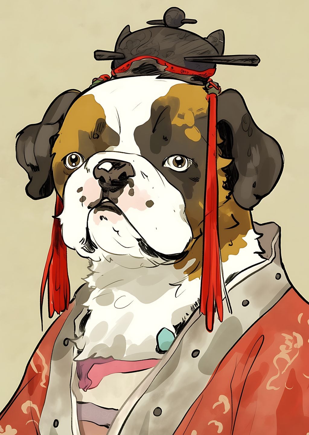 Samuray Köpek Portresi