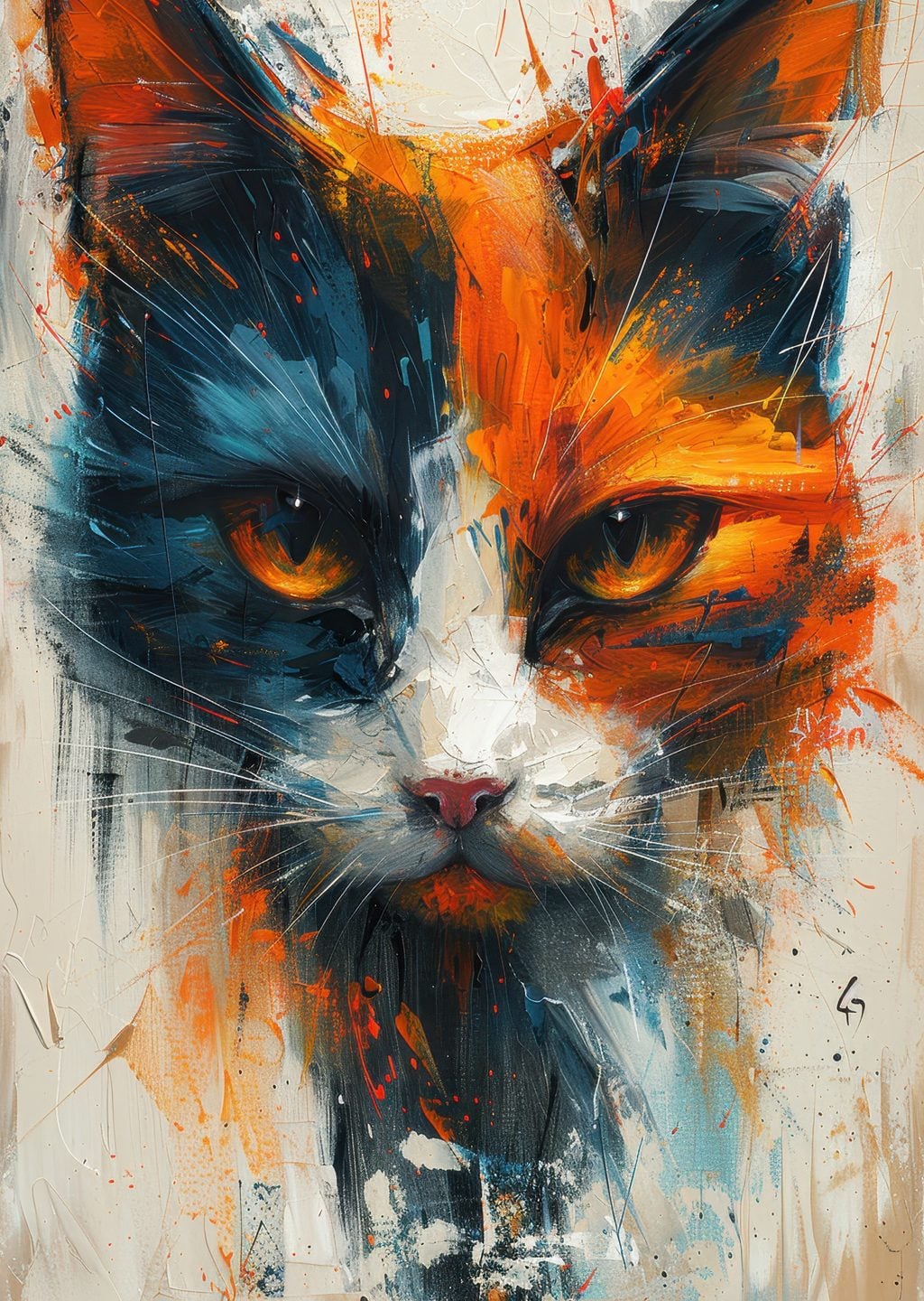 Renkli Kedi Portresi