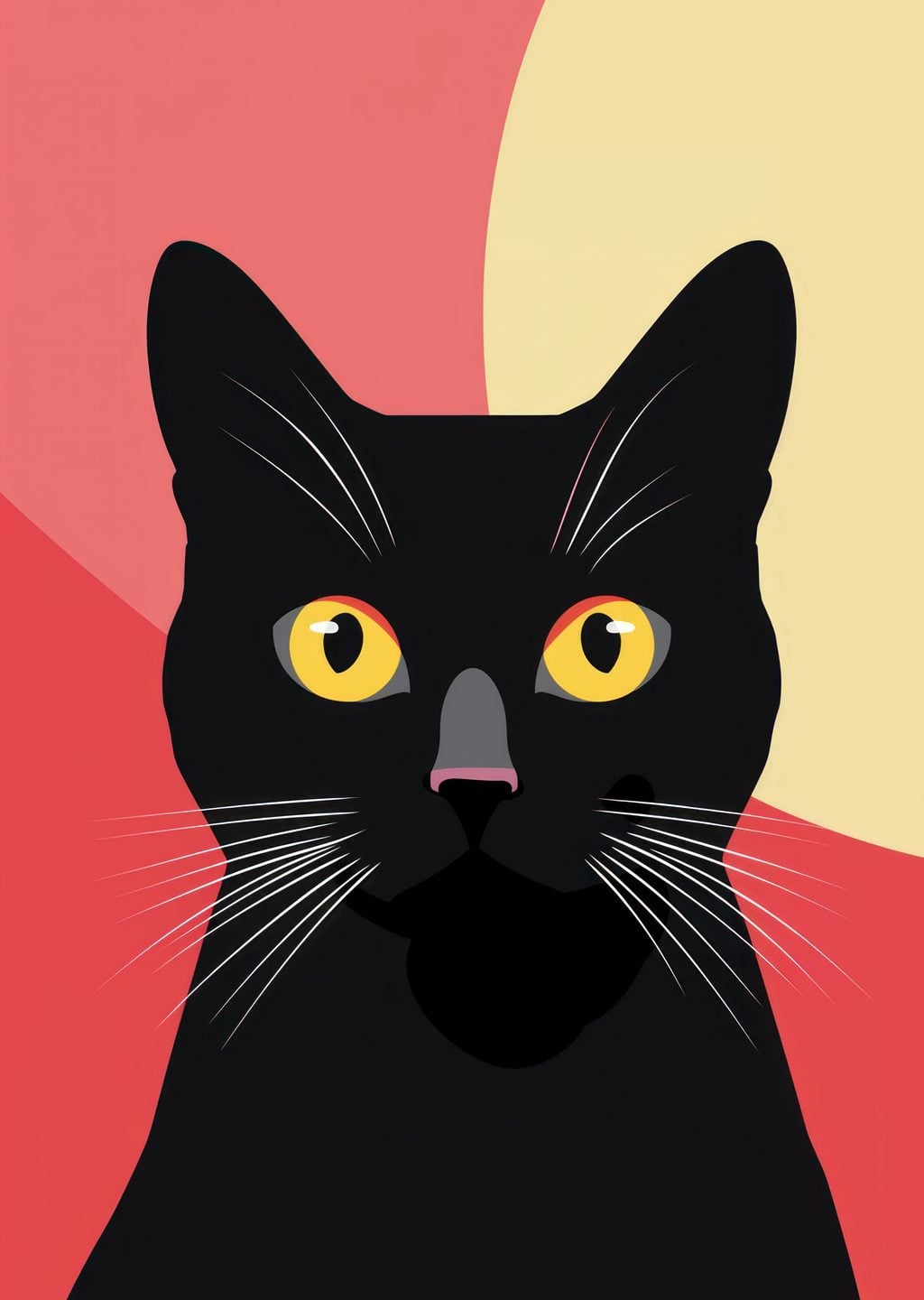 Siyah Kedi: Minimalist İllüstrasyon