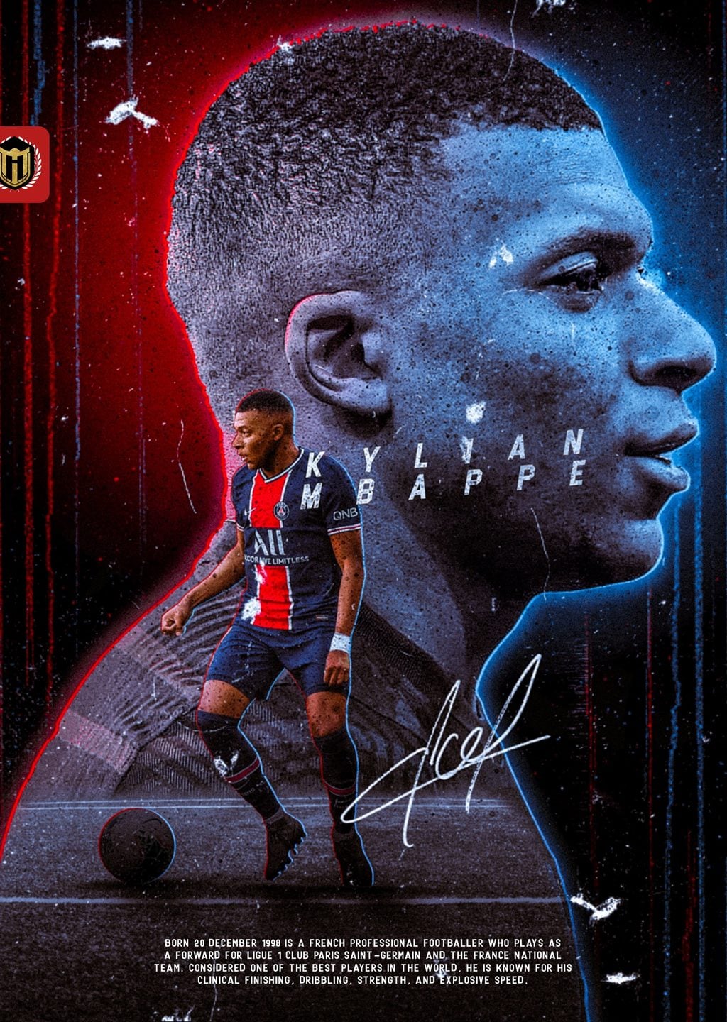 Kylian Mbappé Paris Saint-Germain Yıldızı Posteri