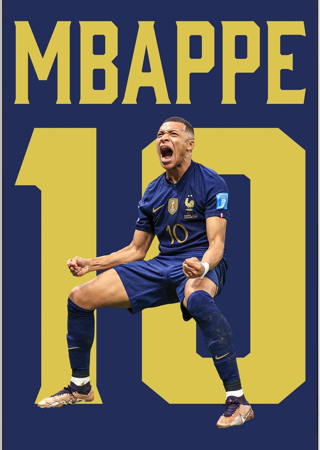 Kylian Mbappé Metal Plakat