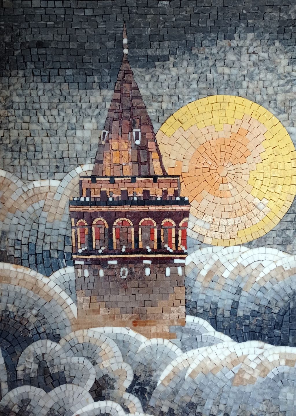 Galata Kulesi Minimalist Mozaik Sanatı