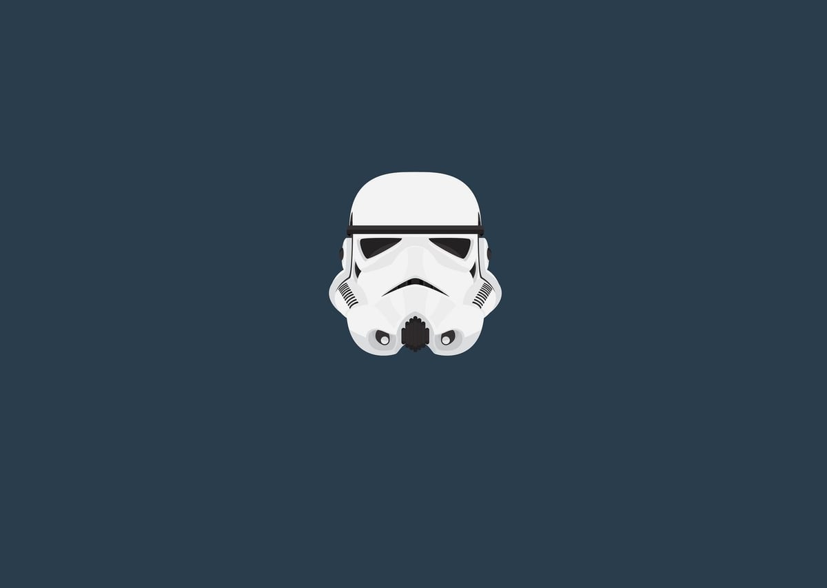 Star Wars: Stormtrooper Kaskı Minimalist Tasarım