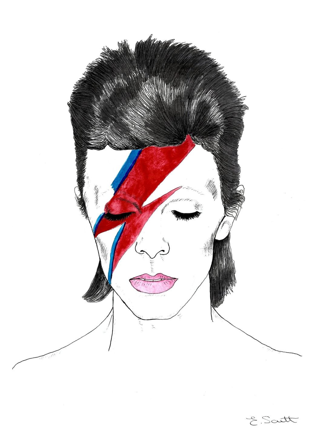 David Bowie: Ziggy Stardust İllüstrasyonu