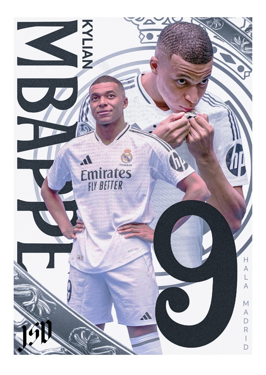 Kylian Mbappé Real Madrid Posteri