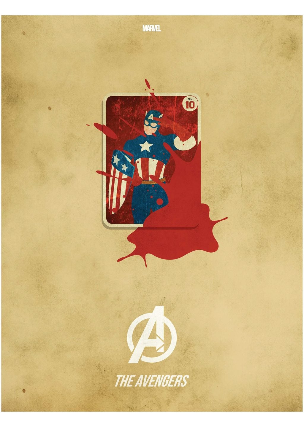 Kaptan Amerika: Avengers Logosu Minimalist