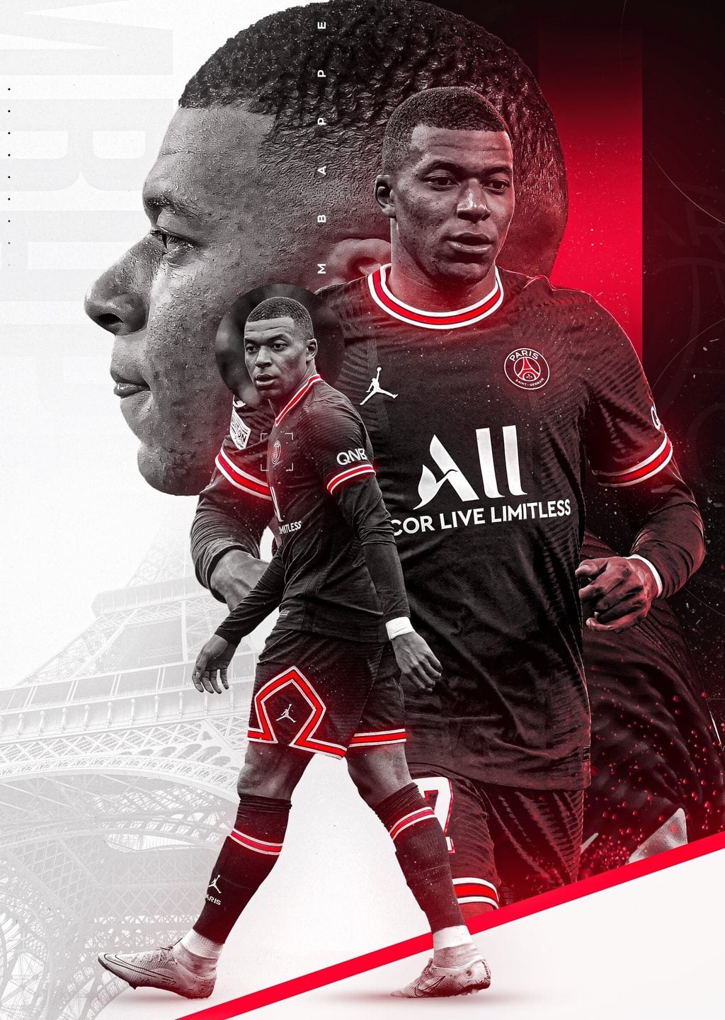 Kylian Mbappé Paris FC Posteri