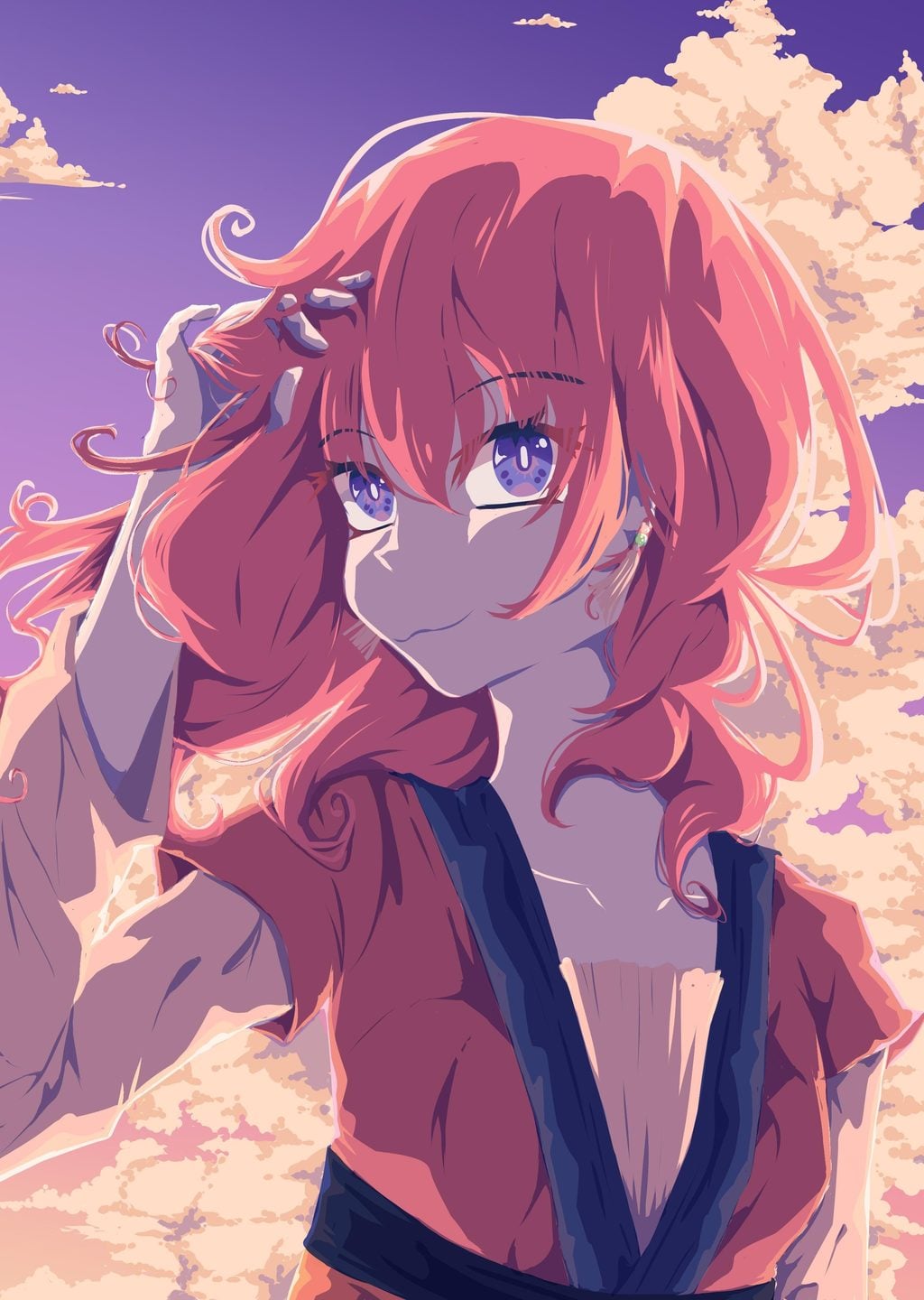 Pembe Saçlı Anime Kız