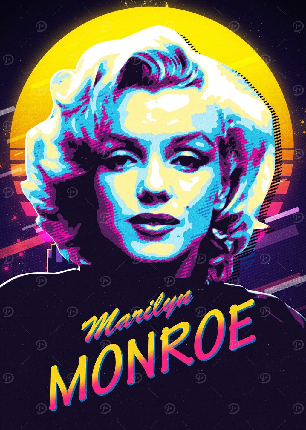 Marilyn Monroe Retro Portre