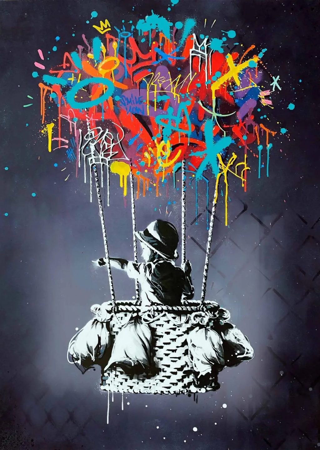 Banksy: Sıcak Hava Balonu Çocuk