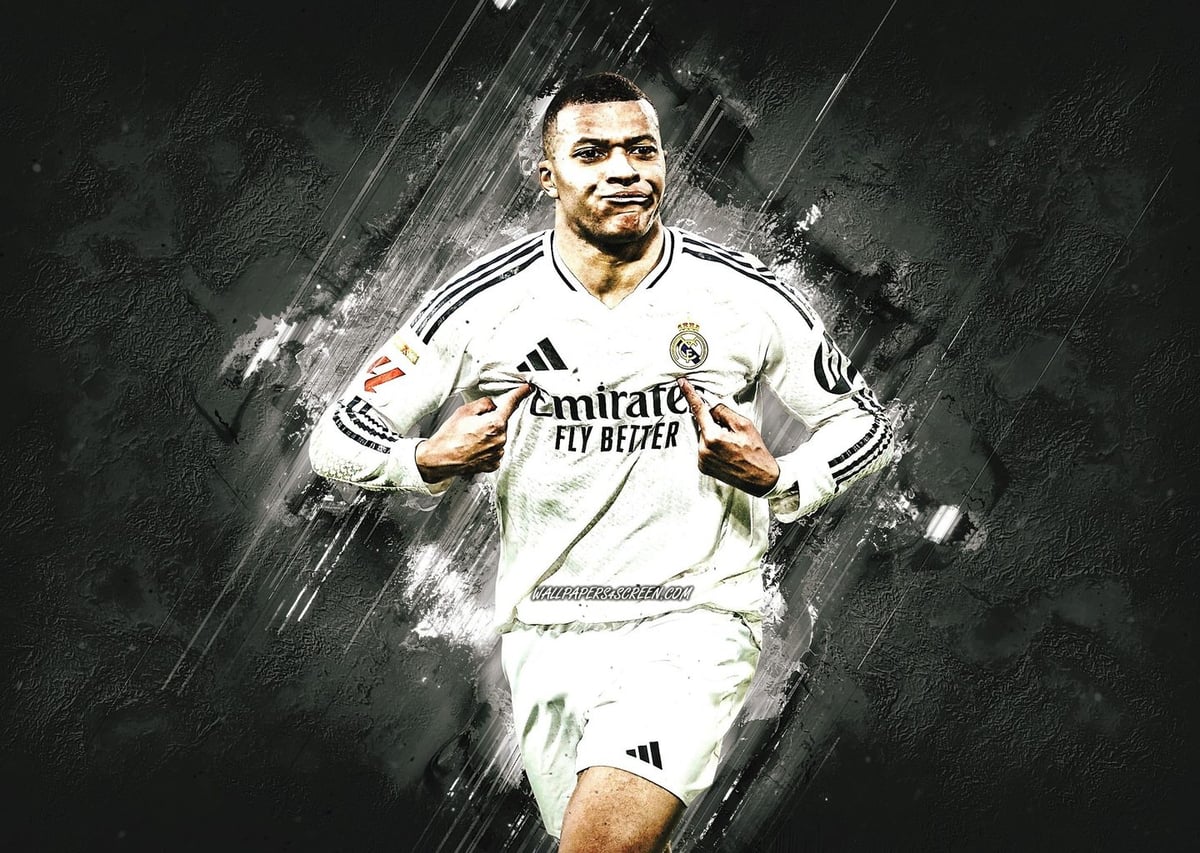 Kylian Mbappe Real Madrid Sanat Posteri