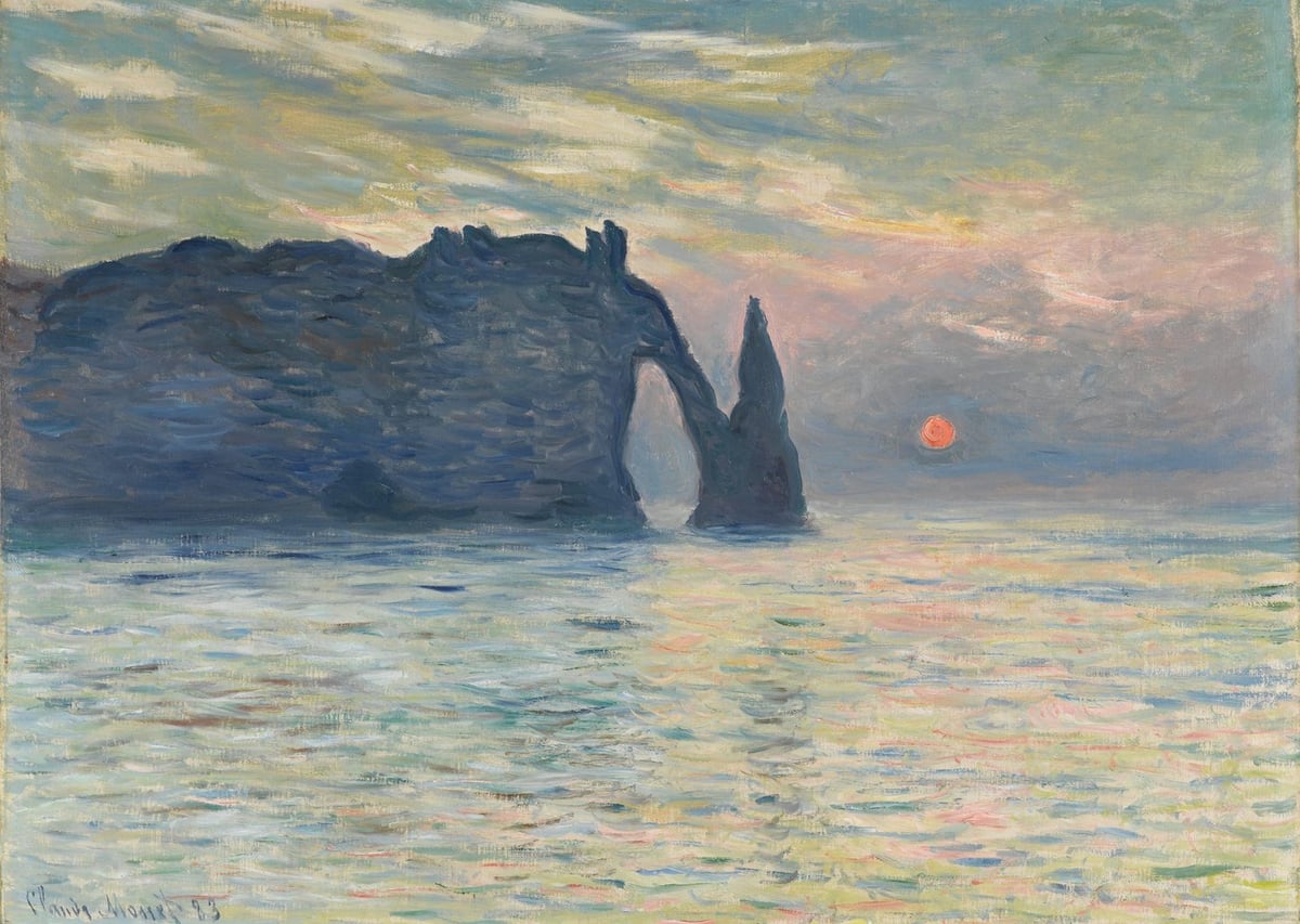Étretat Kayalıkları, Gün Batımı