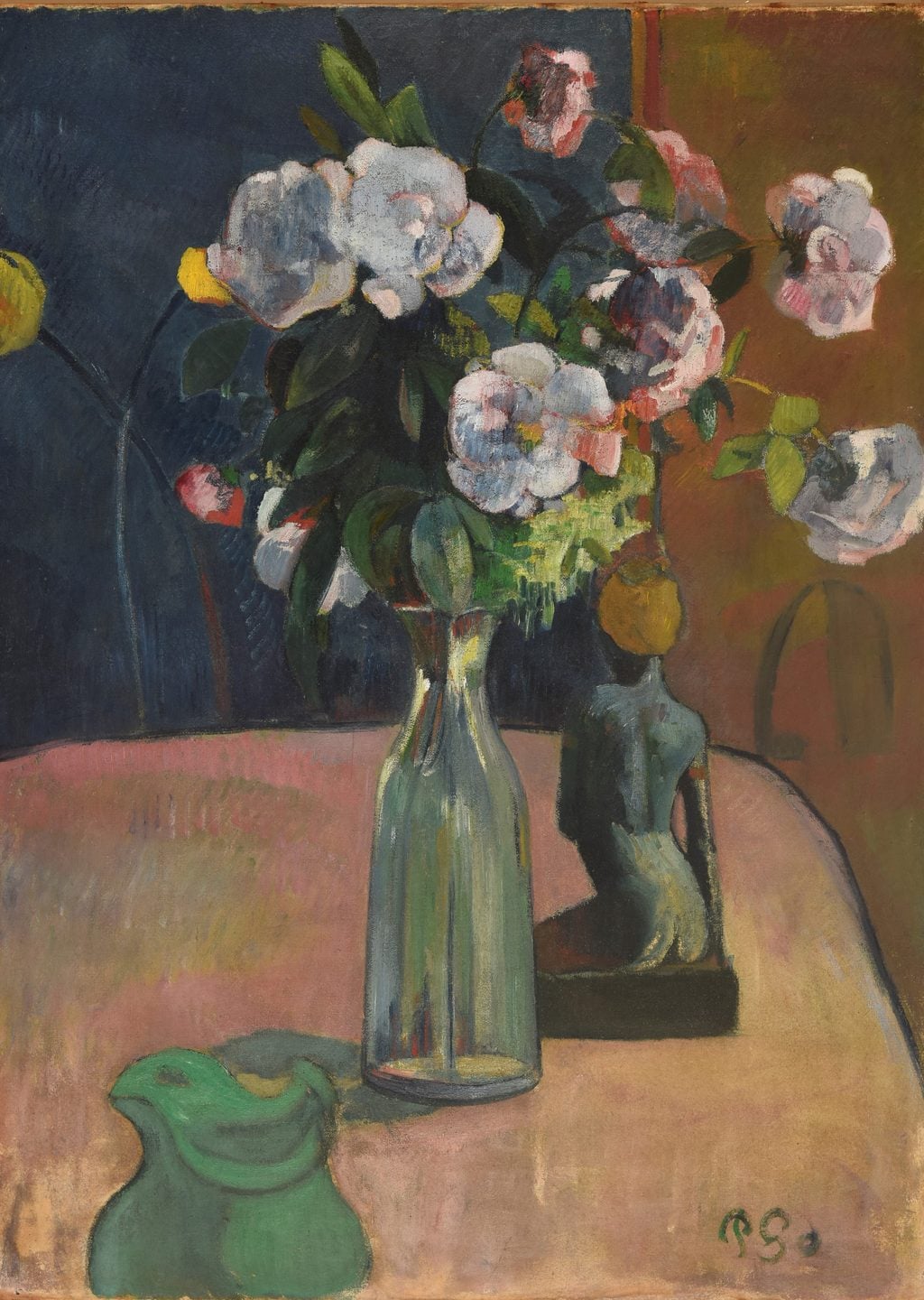 Güller ve Heykelcik - Paul Gauguin