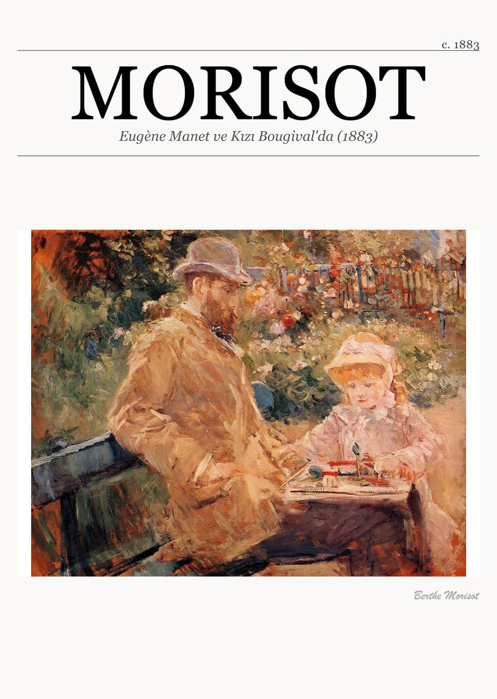 Eugène Manet ve Kızı Bougival'da (1883)