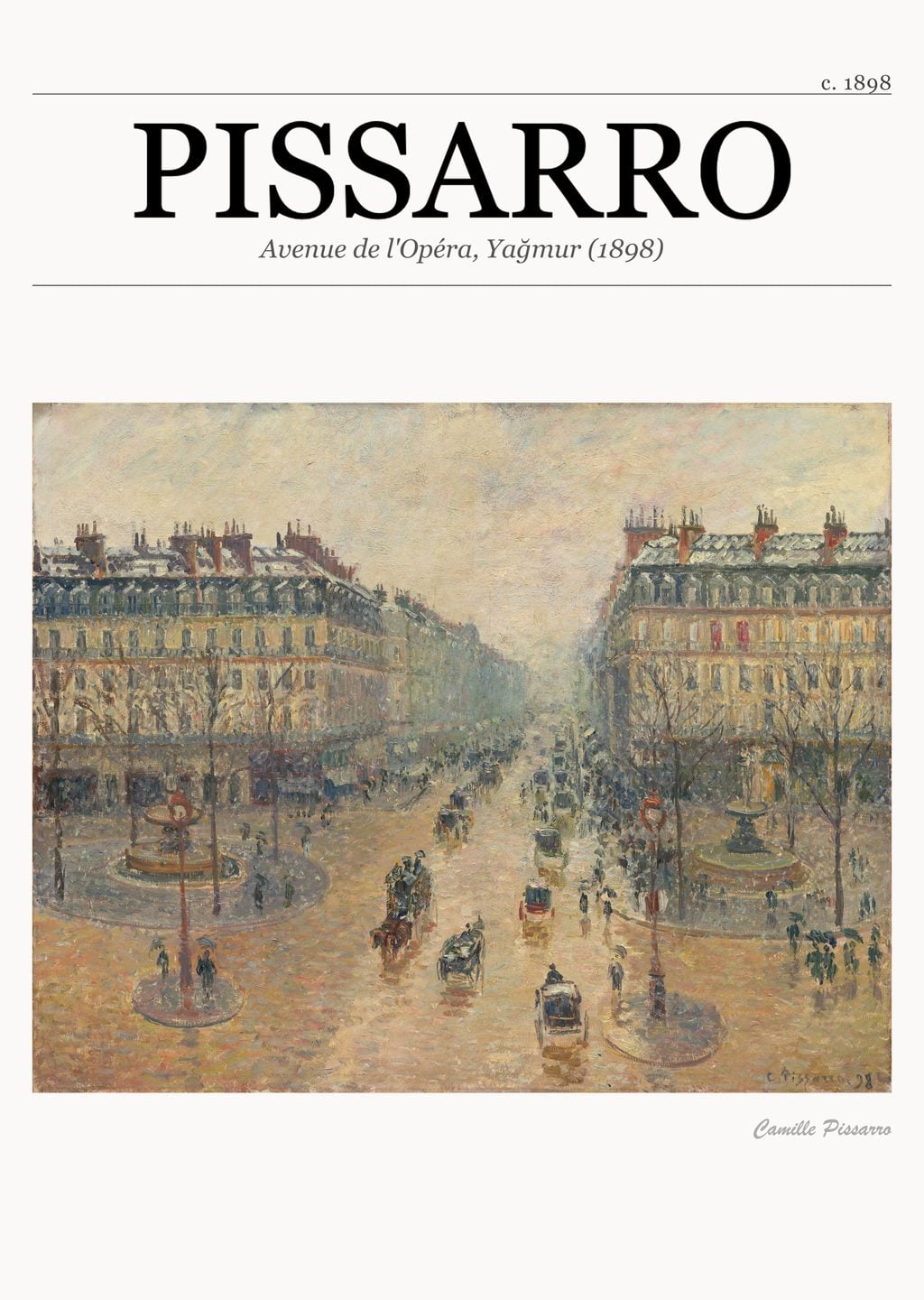 Avenue de l'Opéra, Yağmur (1898)