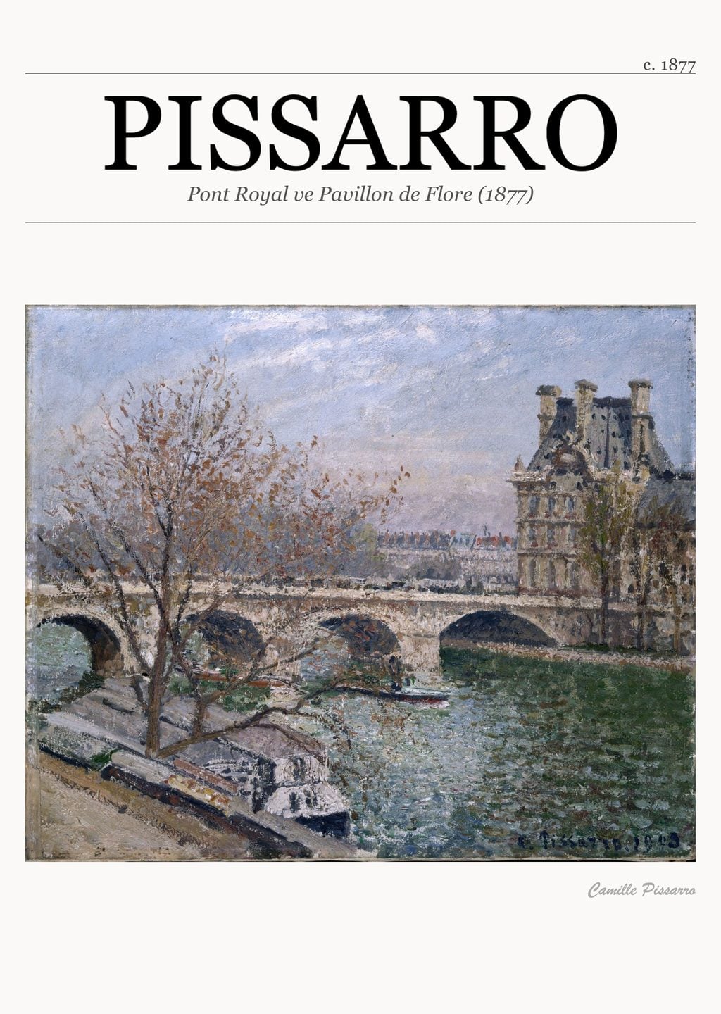 Pont Royal ve Pavillon de Flore (1877)