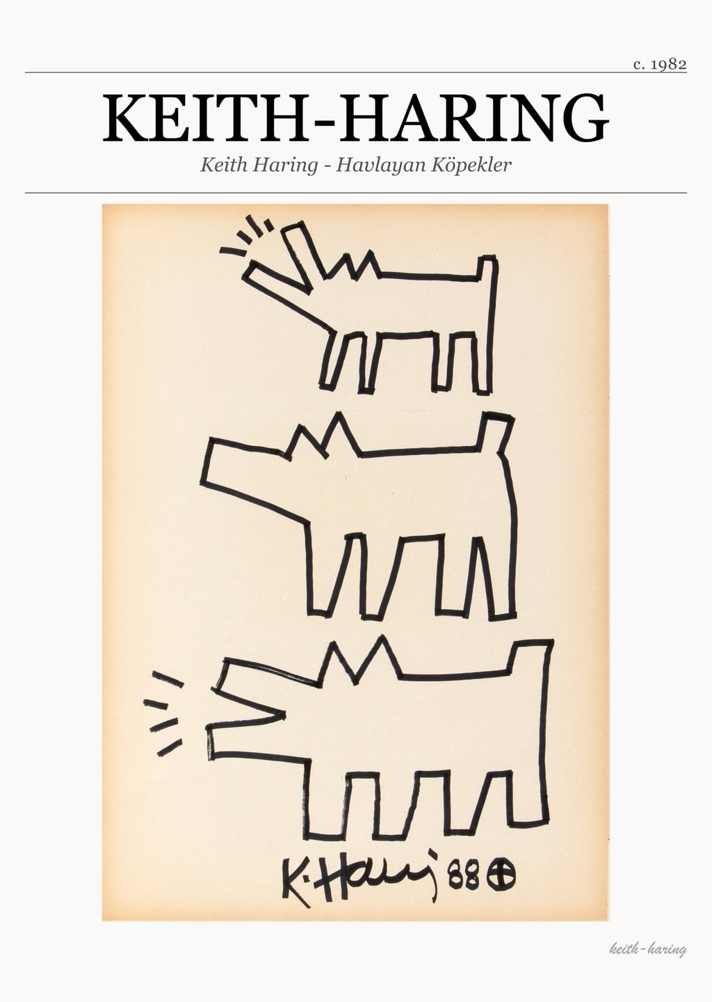 Keith Haring - Havlayan Köpekler