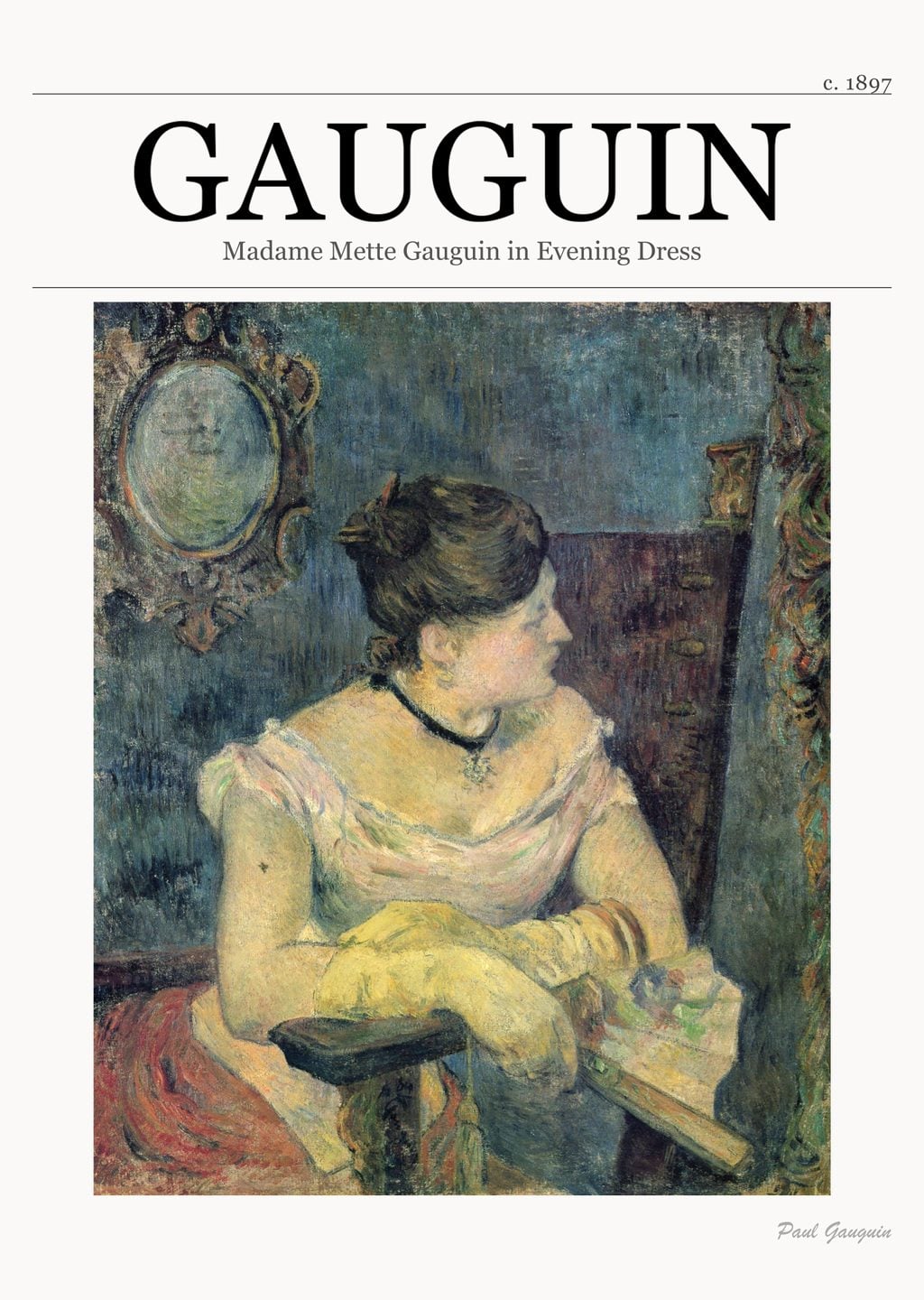Akşam Elbisesi İçindeki Madame Mette Gauguin