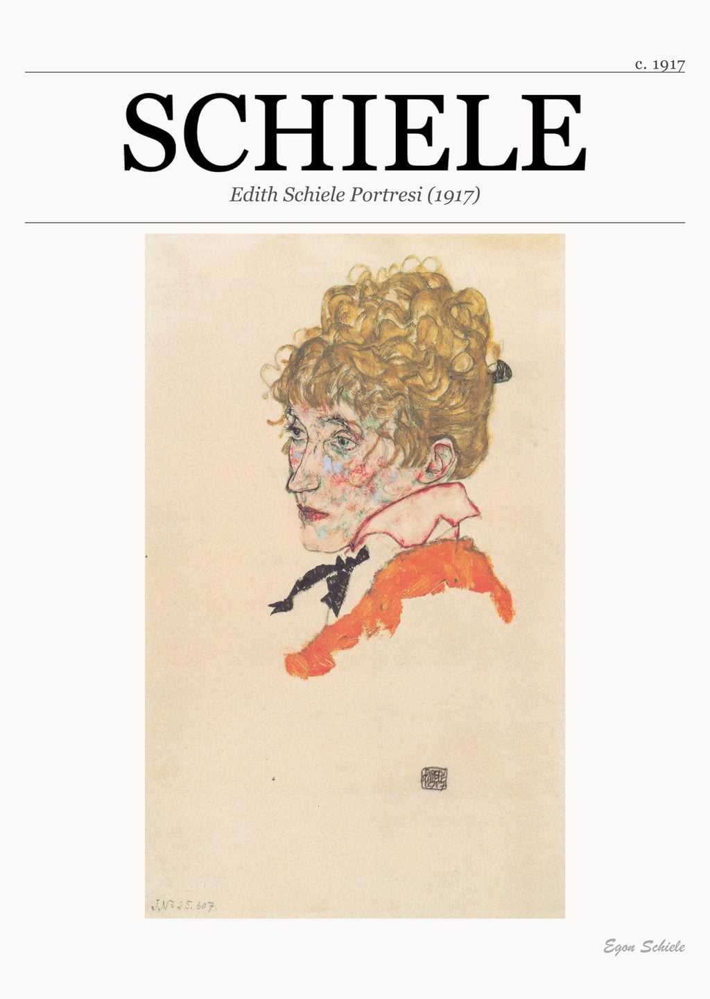 Edith Schiele Portresi (1917)
