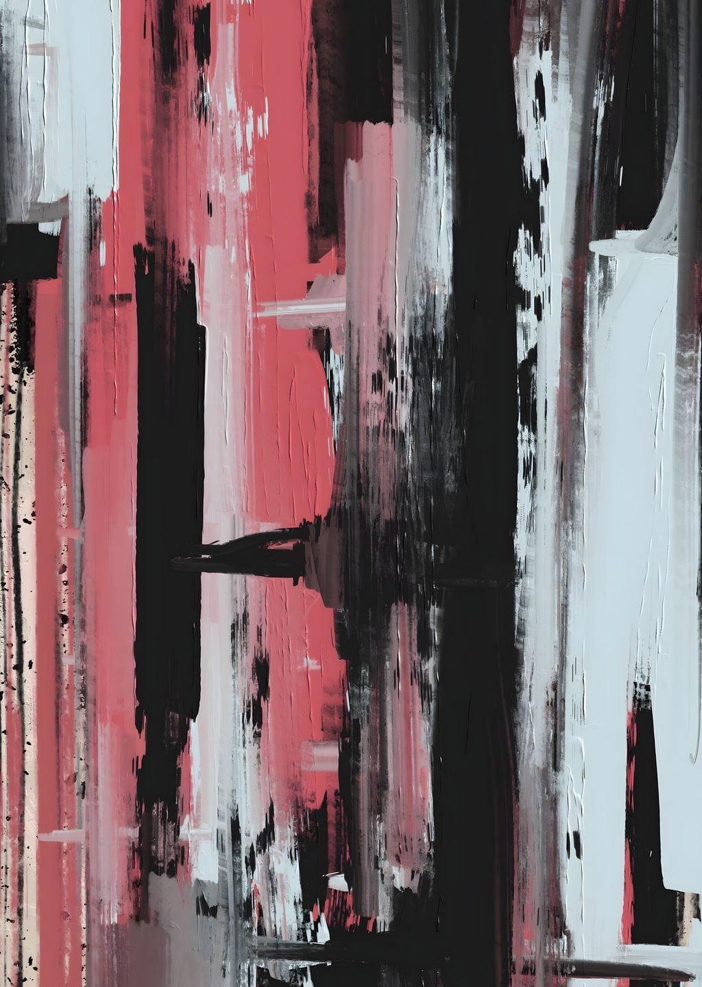 Siyah Beyaz ve Pembe Abstract Sanat