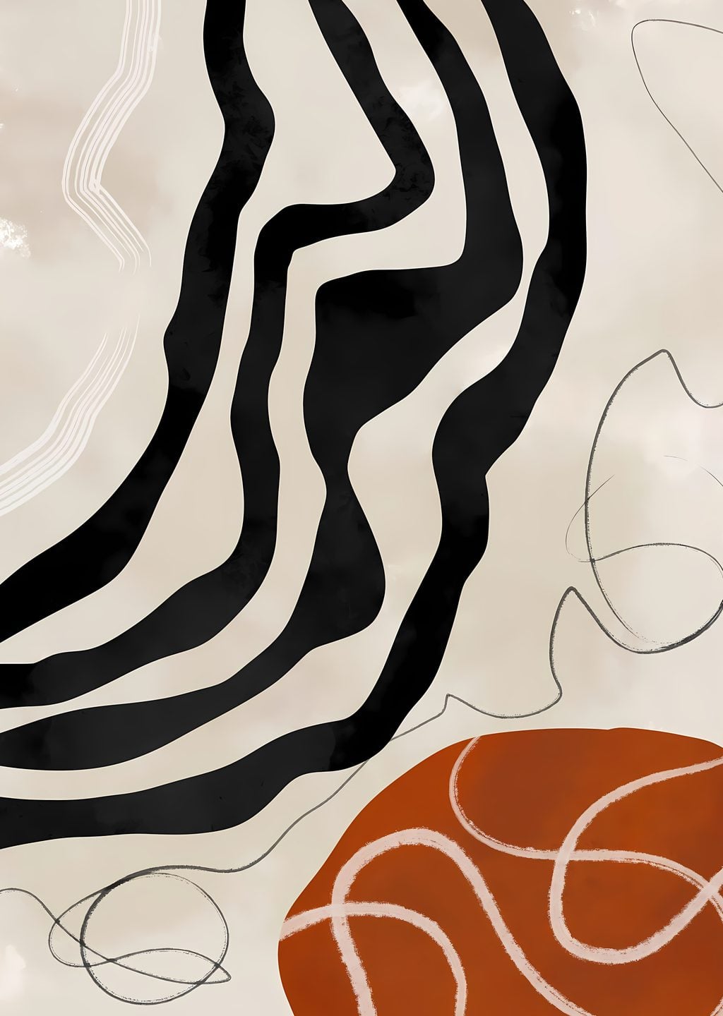 Abstract Shapes with Bold Lines