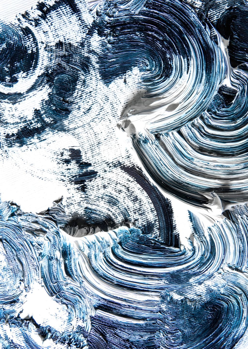 Abstract Mavi Beyaz Dalgalar