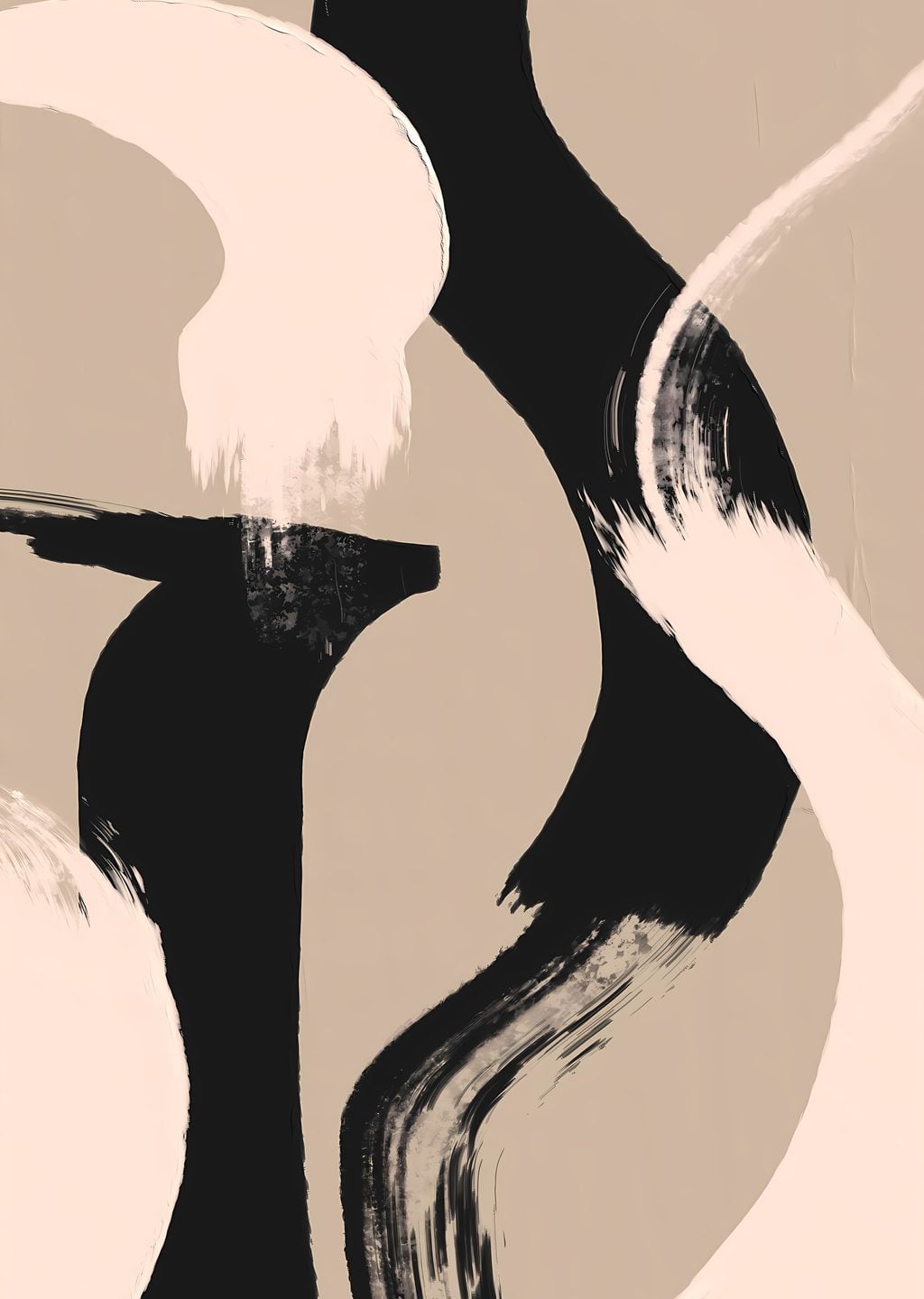 Minimalist Siyah Beyaz Desen
