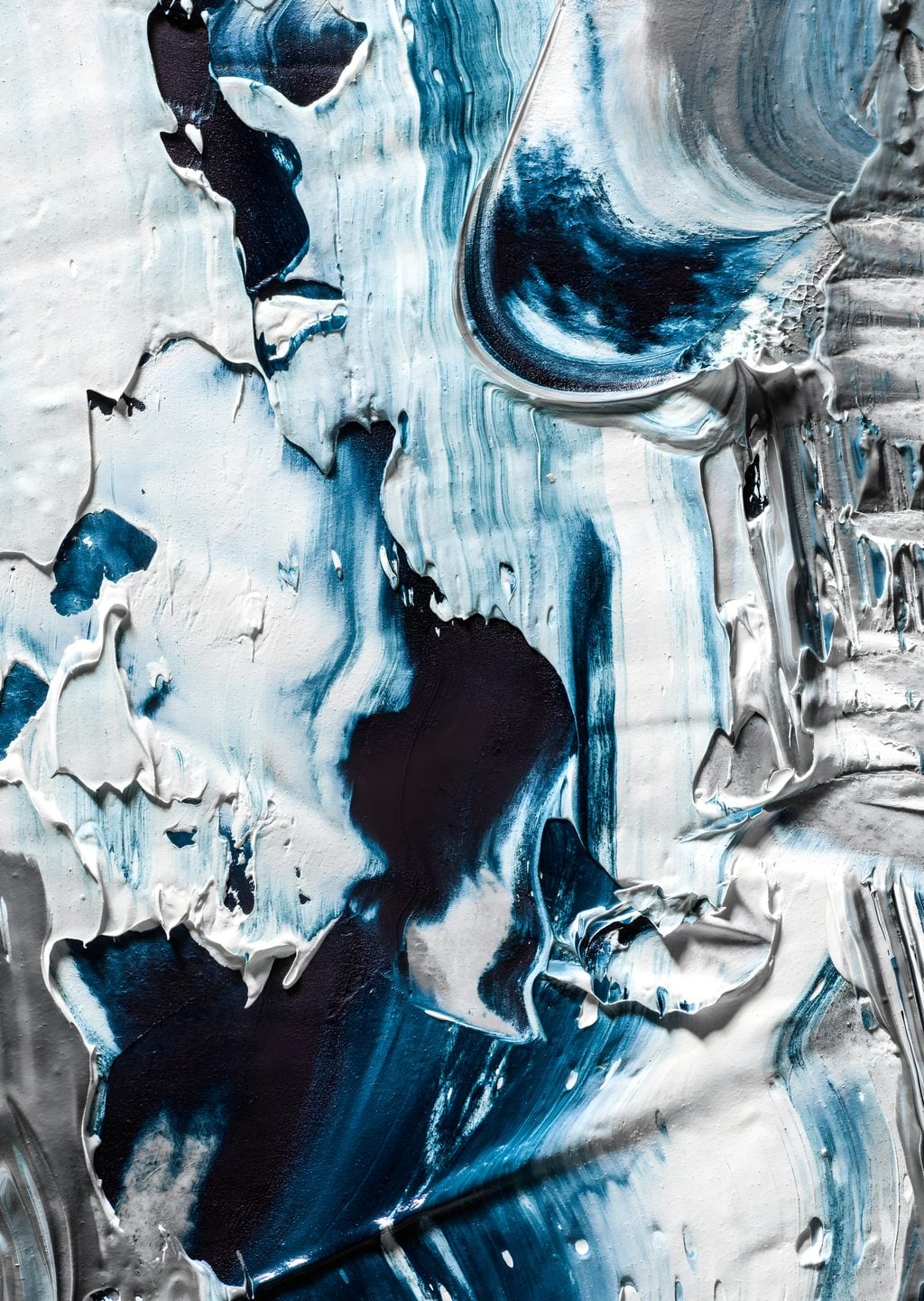 Abstract Mavi Beyaz Sanat