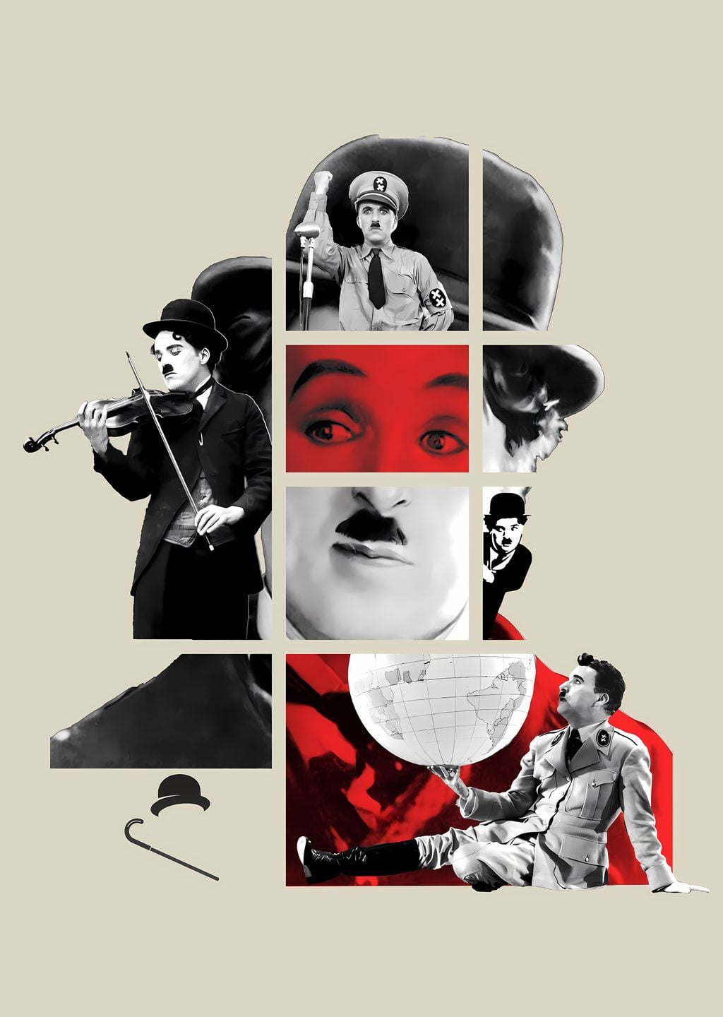 Charlie Chaplin: Kolaj Portre