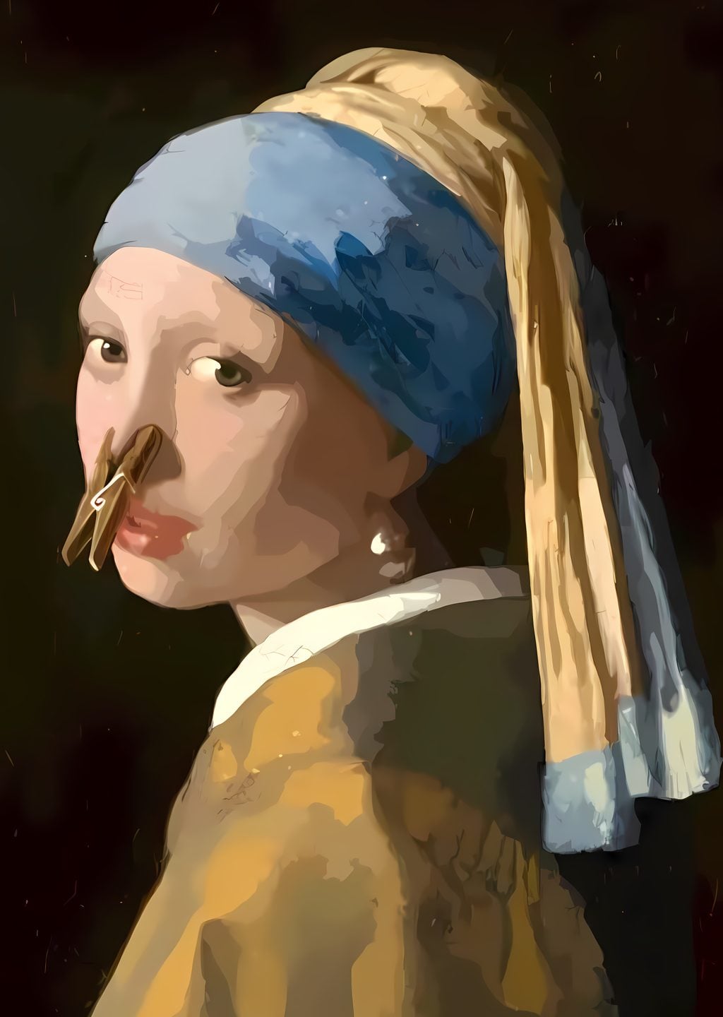 Girl with a Pearl Earring: Clothespin Twist