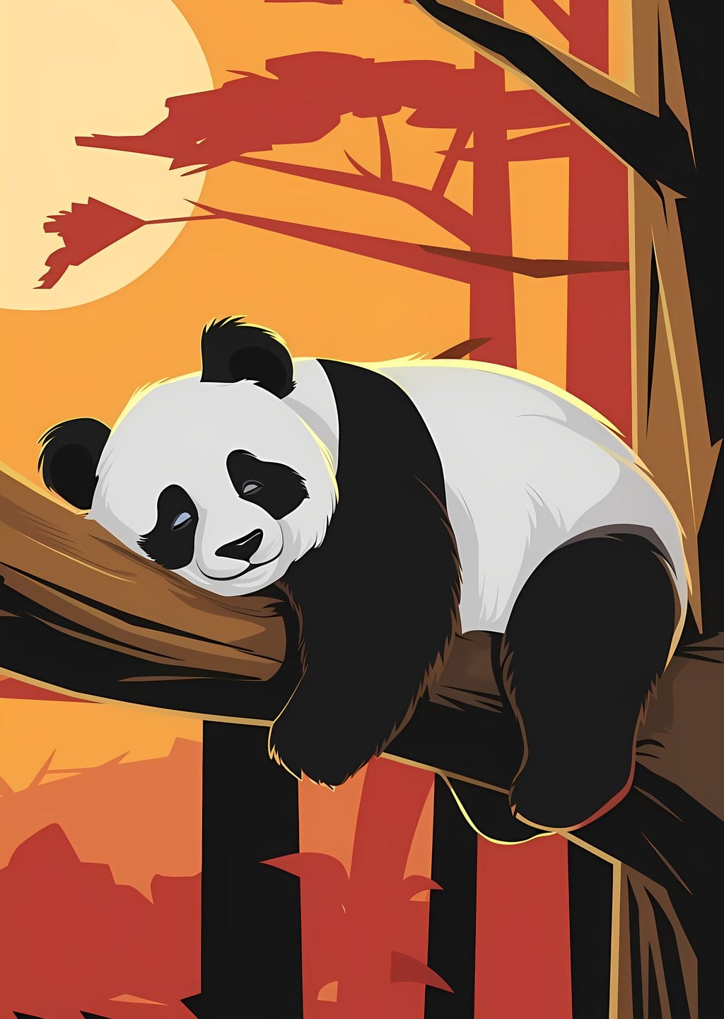 Dalda Uyuyan Panda