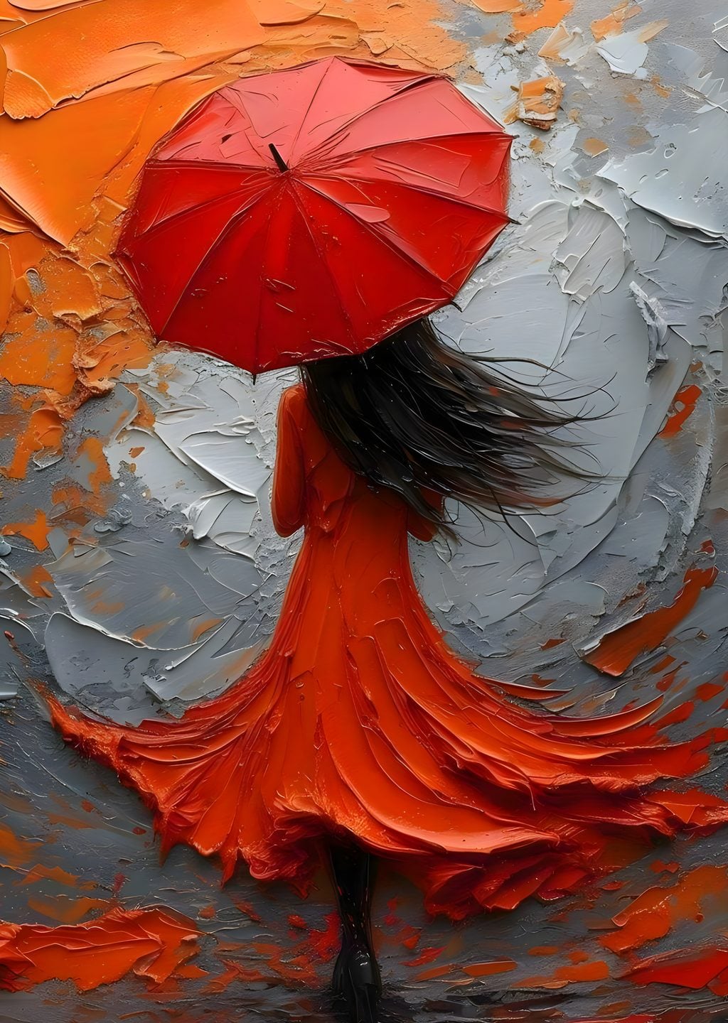 Kızın Kırmızı Umbrella'sı