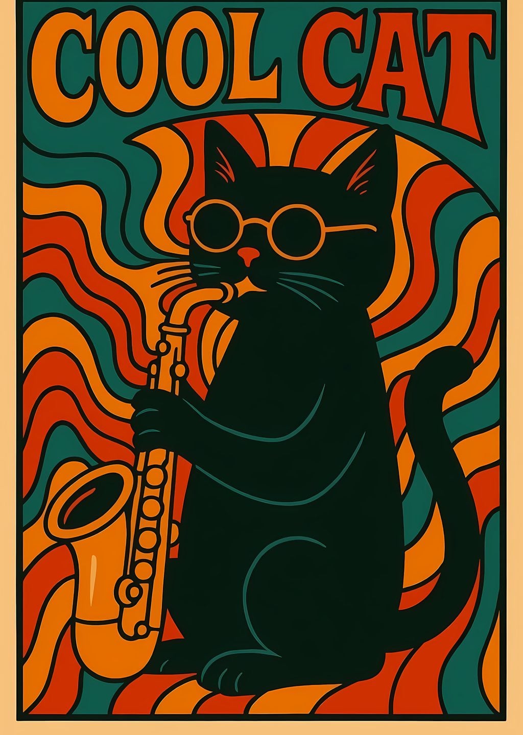 Cool Cat: Saksafoncu Kedi
