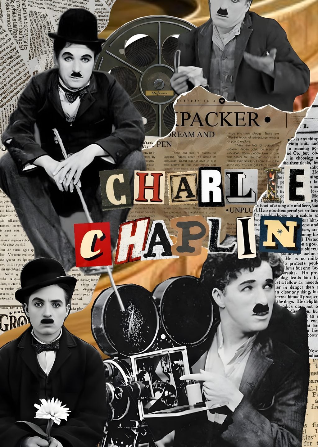 Charlie Chaplin: Foto Kolaj