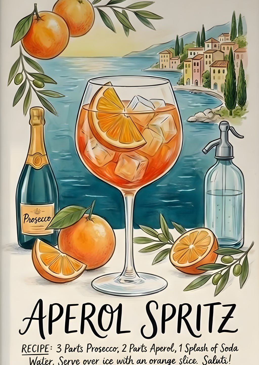 Aperol Spritz: Portakal ve Deniz Manzaralı