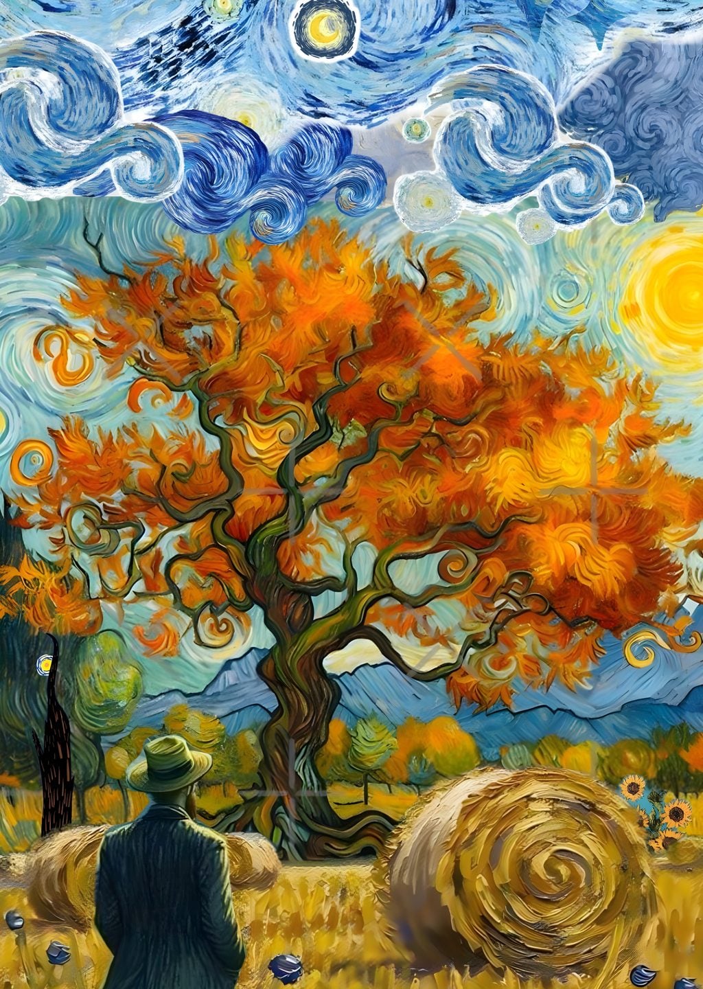 Van Gogh Esintili Sonbahar Manzarası