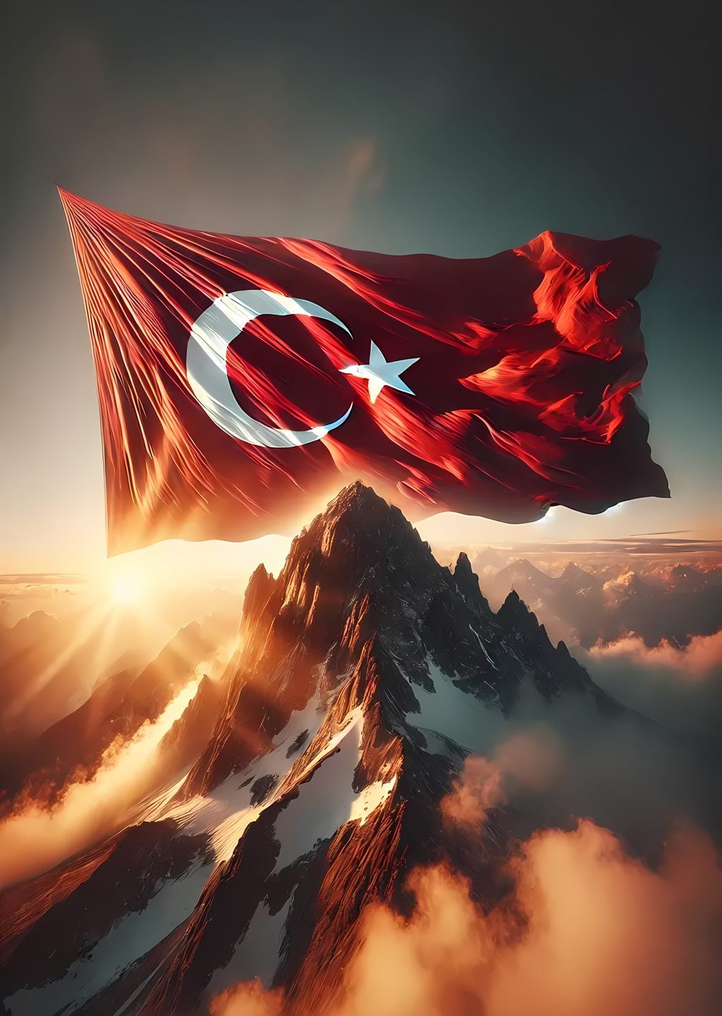 Dağlar Üzerinde Türk Bayrağı
