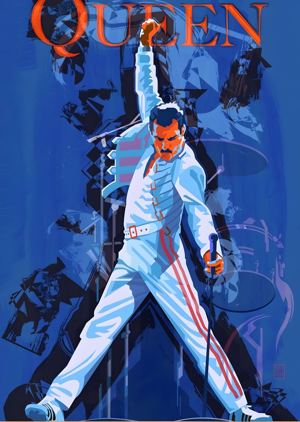 Queen: Freddie Mercury İllüstrasyonu