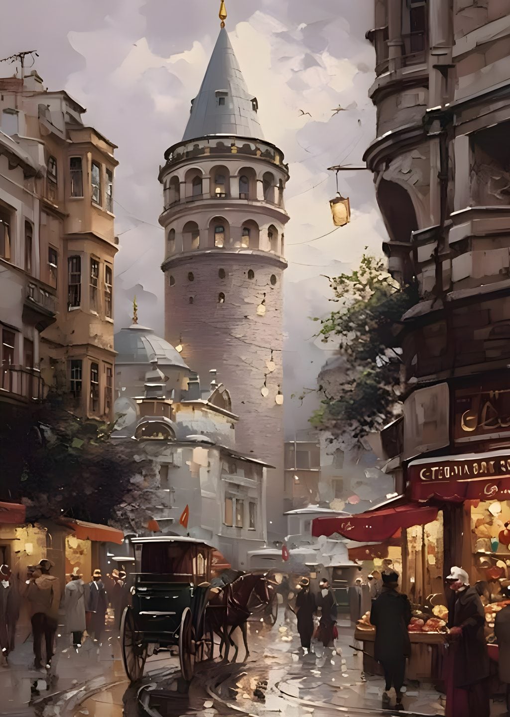 Galata Kulesi'nde Şehir Sokak