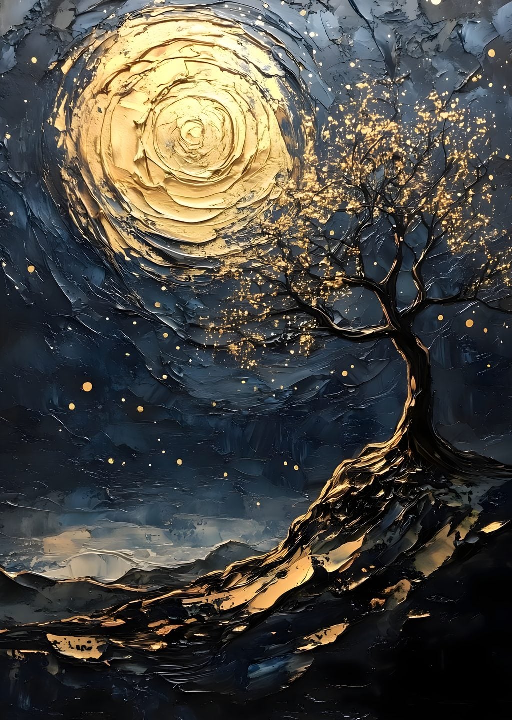 Gece Gökü'nde Ağaç