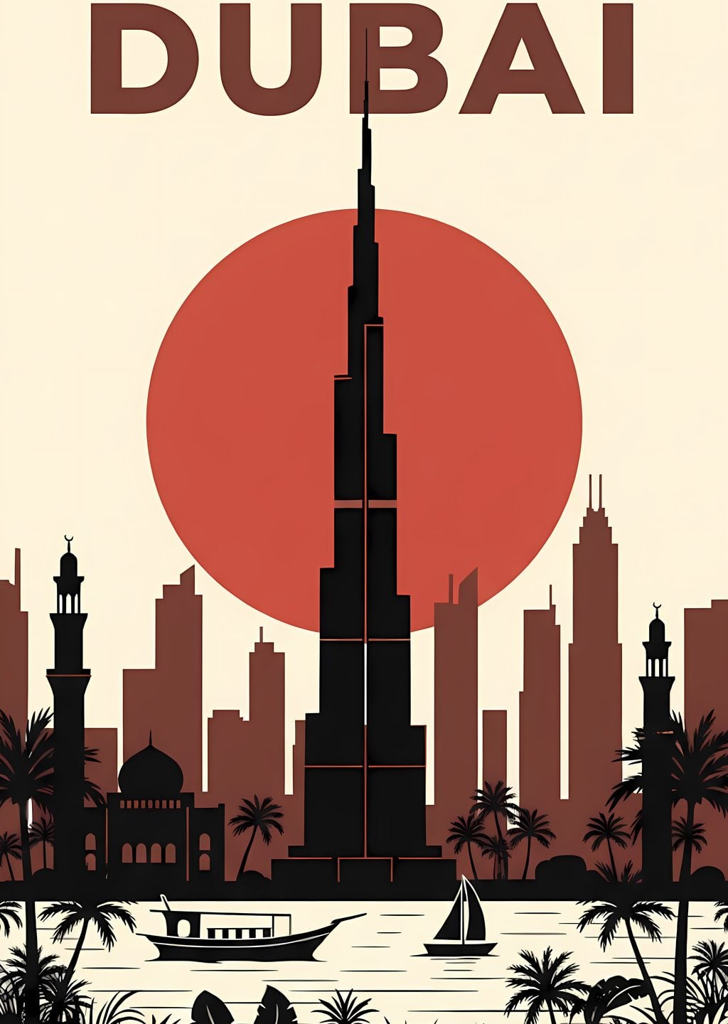 Dubai: Gün Batımı Silüeti
