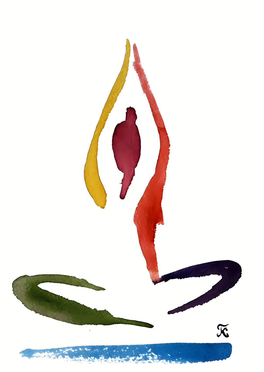 Renkli Meditasyon Figürü