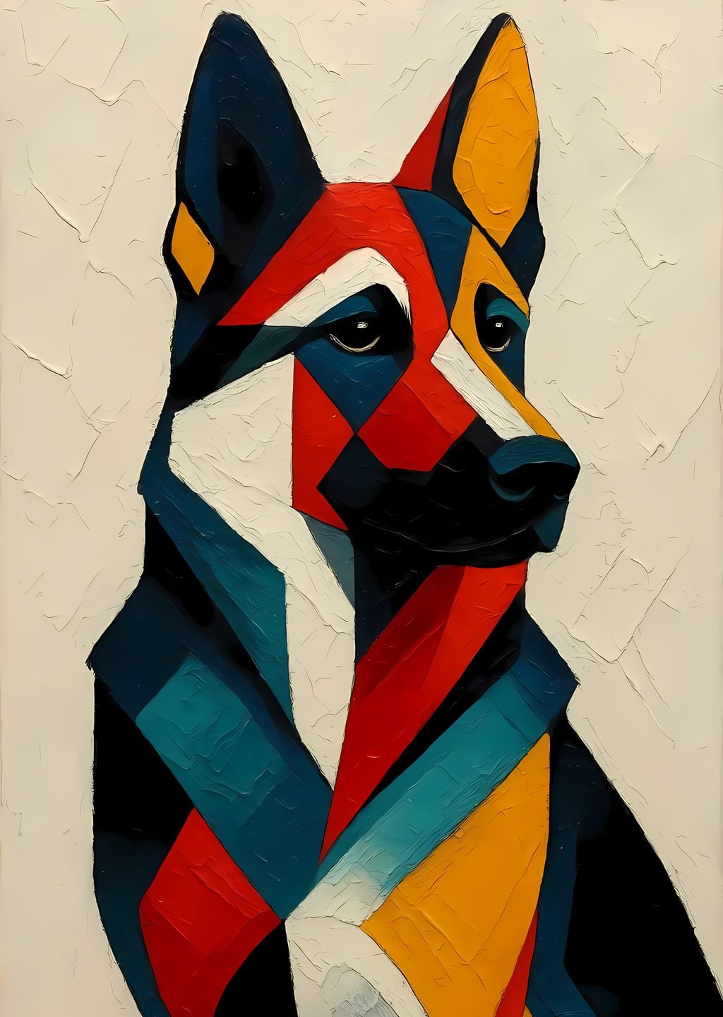 Renkli Köpek Portresi